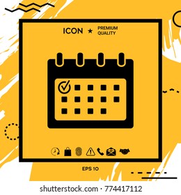 Calendar icon with check mark