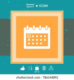 Calendar icon with check mark