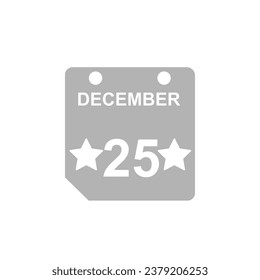 calendar icon, Christmas on a white background, vector illustration