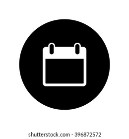 Calendar icon in circle . Vector illustration