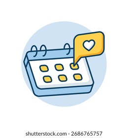 Icono de calendario limpio y Ilustración vectorial moderna