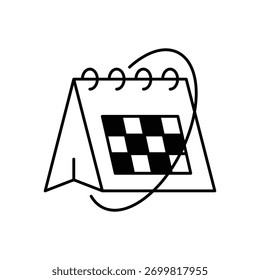 Calendar icon clean and modern vector illustration