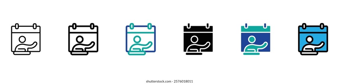 Calendar Icon collection. Set of calendar symbols. Meeting Deadlines icon. Time management .Appointment schedule flat icon icon