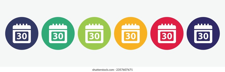 Calendar icon collection. Vector set.