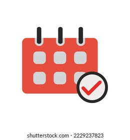 calendar icon of color style design vector template