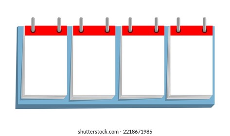 Calendar icon. Color calendar icon. Vector illustration. Time management concept