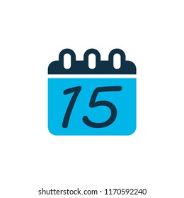 Calendar icon colored symbol. Premium quality isolated date element in trendy style.