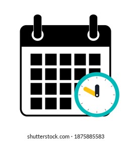 Calendar Icon. Concept of Schedule, appointment. Vector Illustration
