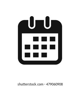 Calendar icon. Dark gray on white background.