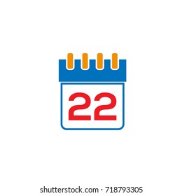 Calendar icon with date 22
