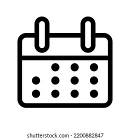 Icono de calendario. Fecha y cita. Plan y agenda. Vector.