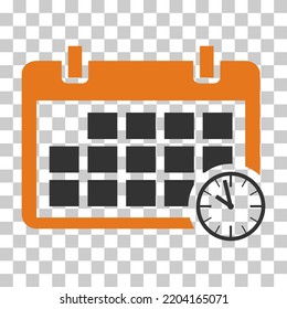 Calendar icon date day time symbol, event deadline organizer design vector illustration .
