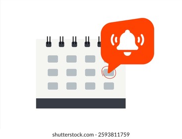 Calendar icon. Calendar date deadline notification. Appointment, schedule, important date. Deadline on a calendar, event notification. Event reminder scheduled on agenda, vector 10 eps.