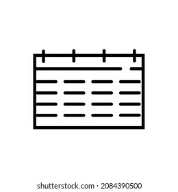 Calendar icon. Date event sign
