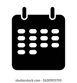 Calendar Icon - Date and Schedule Management Symbol Illustration