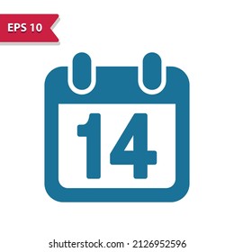 Calendar Icon. Calendar Date, Schedule. Professional pixel-aligned icon in glyph style.