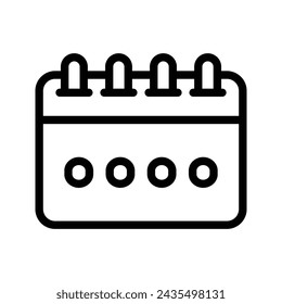 Icono de calendario. signo de fecha. para concepto móvil y diseño web. ilustración vectorial
