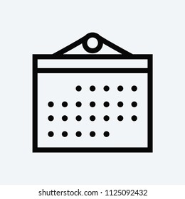 Calendar icon. Date symbol.