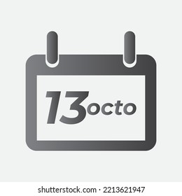 Vector de fecha de icono de calendario con 13 fecha de número

imágenes