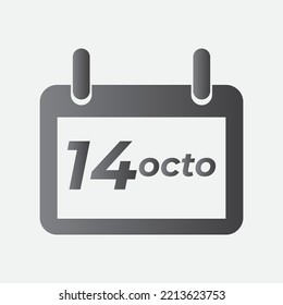 Calendar Icon Date Vector with 14 Number Date

images