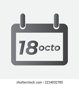 Vector de fecha de icono de calendario con 18 fecha de número

imágenes