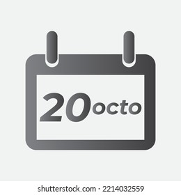 Calendar Icon Date Vector with 20 Number Date

images