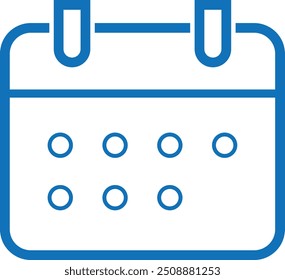 calendar icon, Date icon vector(blue version)  