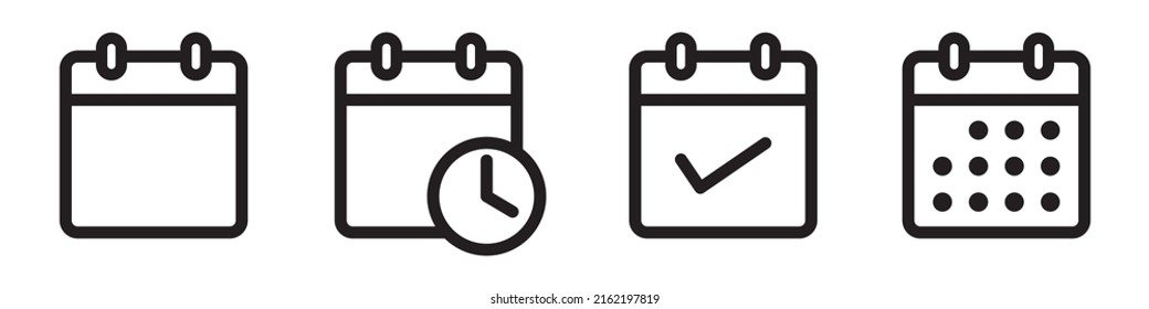 Calendar Icon. Date Icon. Years Icon Vector Illustrator