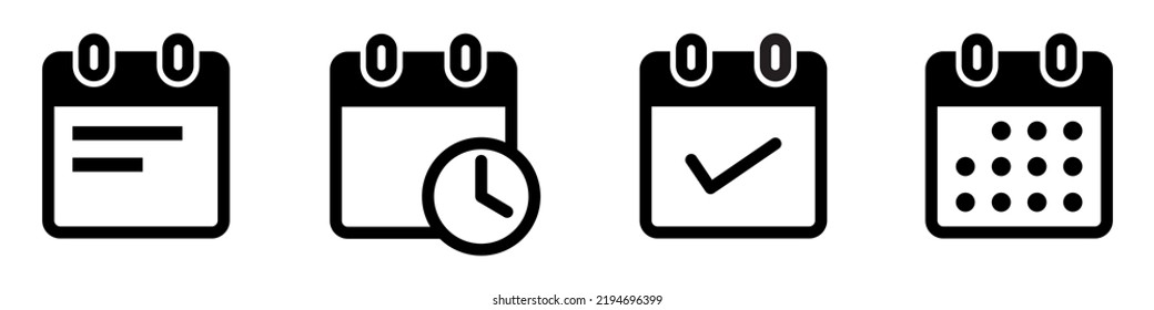 Calendar Icon. Date Icon. Years Icon, Vector Illustrator