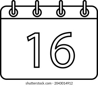 calendar icon with day 16