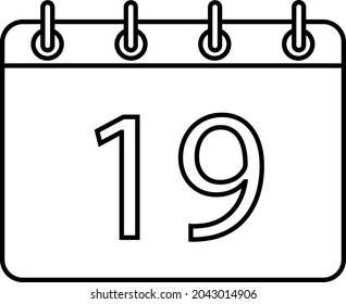 icono del calendario con el día 19