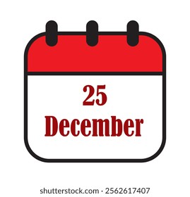 Calendar icon, day 25 silhouette for web design, user interface, events, appointments design eps 10 