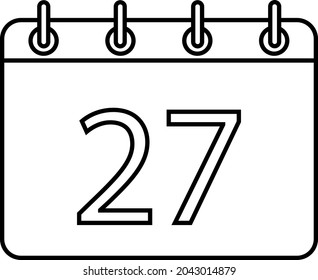 Kalendersymbol mit Tag 27
