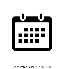 Signo vectorial de fecha límite del icono del calendario