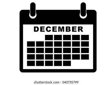 Calendar Icon. December