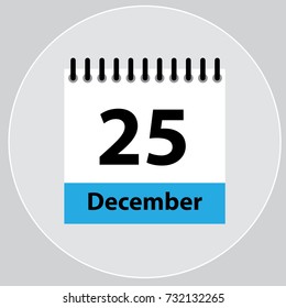 calendar icon, december christmas