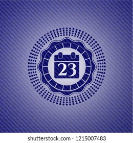 calendar icon with denim texture