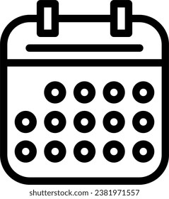 El icono del calendario muestra la hora, este icono está en estilo de línea