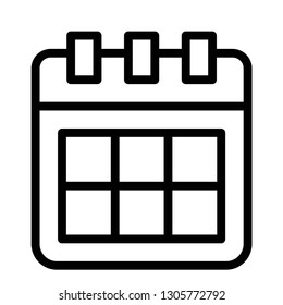 calendar icon design with creative modern concept and black and white outline style logo shape for finance, ui, website, ecommerce, banking, web button design vector eps 10