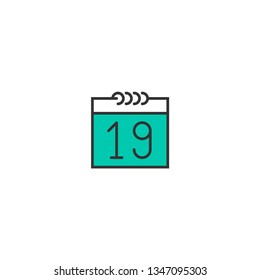 Calendar icon design. Essential icon vector illustration