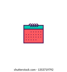Calendar icon design. Essential icon vector illustration