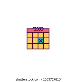 Calendar icon design. Essential icon vector illustration
