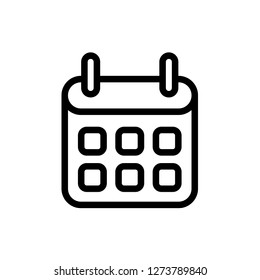 Calendar icon design. Flat design icon related to schedule 