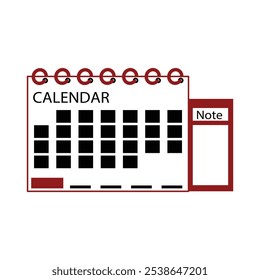 calendar icon design, illustration eps10 graphic flat style. Calendar icon isolated on white background for your web and mobile app design, Calendar logo concept. financial agenda