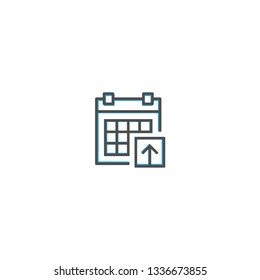 Calendar icon design. Interaction icon line vector illustration design