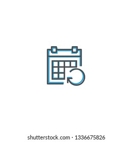 Calendar icon design. Interaction icon line vector illustration design
