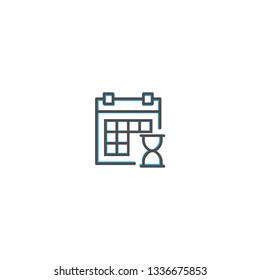 Calendar icon design. Interaction icon line vector illustration design