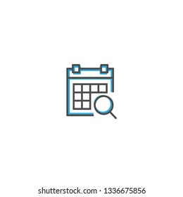 Calendar icon design. Interaction icon line vector illustration design