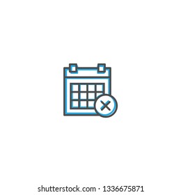 Calendar icon design. Interaction icon line vector illustration design