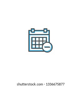 Calendar icon design. Interaction icon line vector illustration design